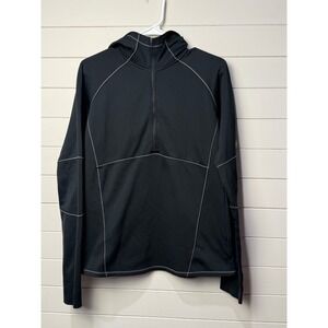 Columbia Omni Wick Black Half Zip Hooded Athletic Pullover Top Women's Large
